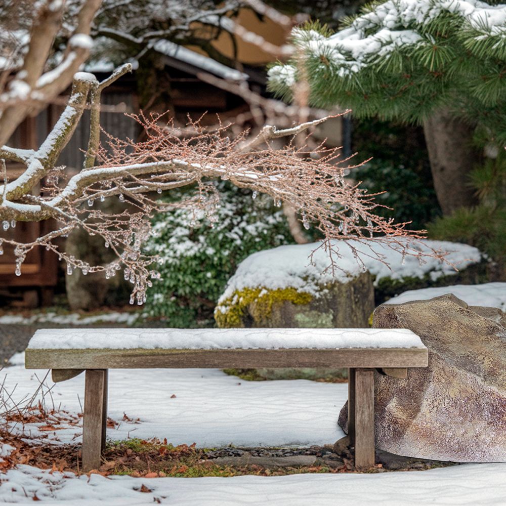 Зимний сад в японском стиле